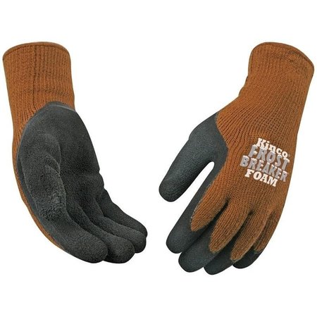 FROST BREAKER HighDexterity Protective Gloves, Men's, S, 11 in L, Regular Thumb, Knit Wrist Cuff, Acrylic, Brown 1787-S